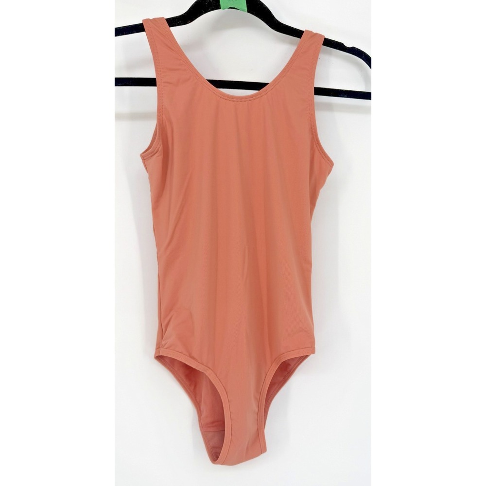 KT‎ Period Pink Tank Leotard Scoop Neck Open Back Ballet Dance Small Teen